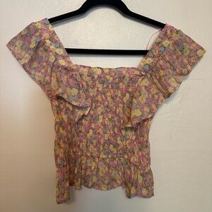 Floral Tank Top Blouse - size small NWT